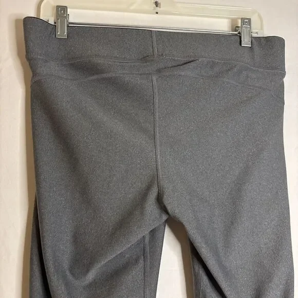 Under Armour HeatGear Ankle Crop Sports Running Leggings Metallic Gray Size XL - Picture 7 of 9